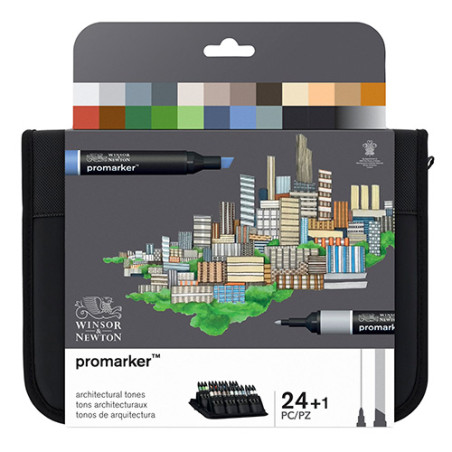 Winsor&Newton promarker architectural set of 24 colors