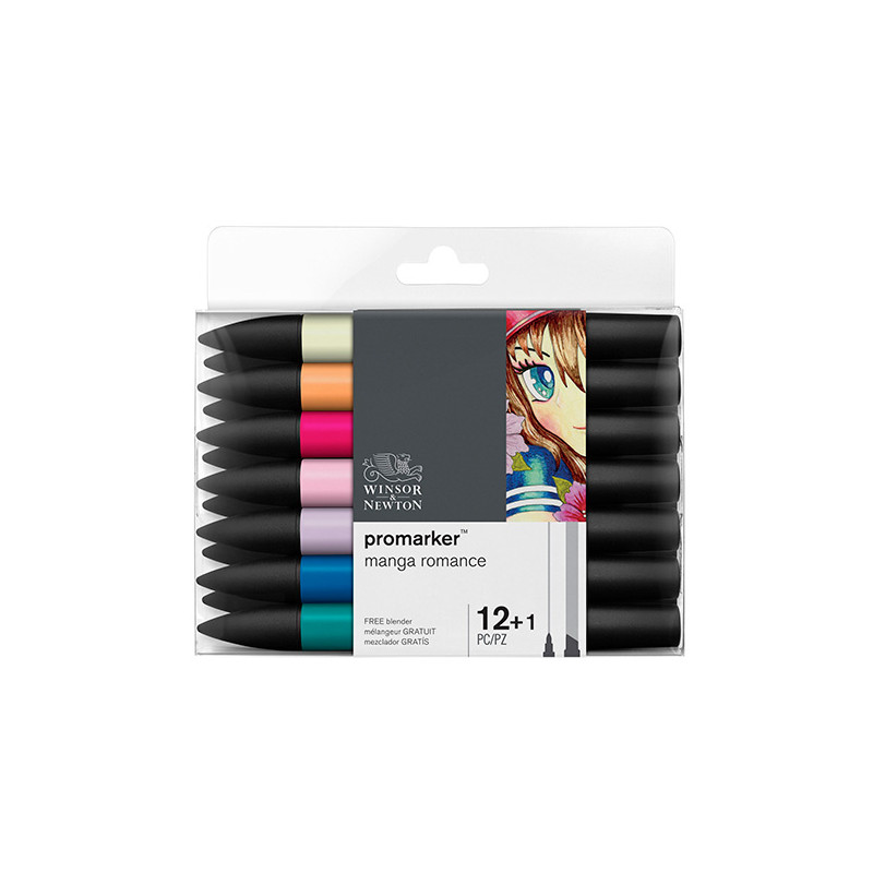 Winsor&Newton promarker manga romance zestaw 13 kolorów - sklep plasty