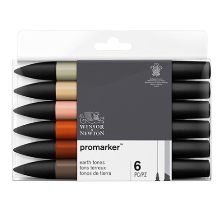 Winsor&Newton promarker earth tones set of 6 colors