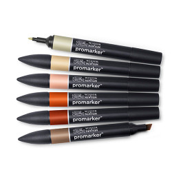 Winsor&Newton promarker earth tones set of 6 colors