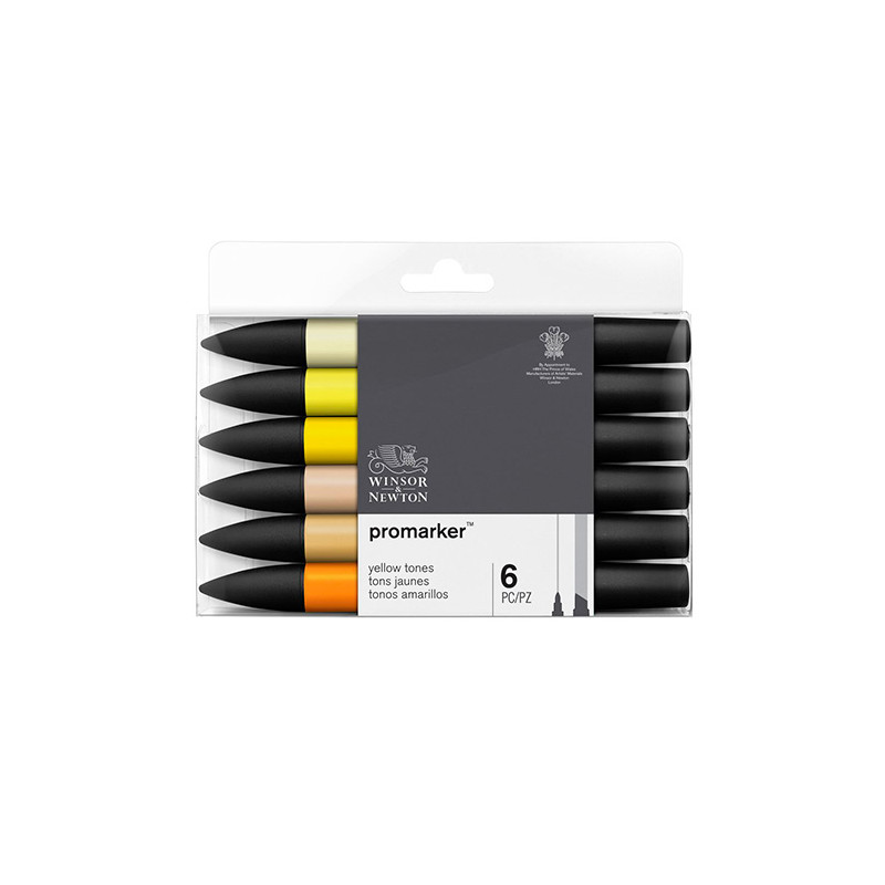 Winsor&Newton promarker yellow tones set of 6 colors