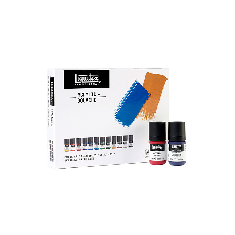 Liquitex acrylic gouache essentials 12x22ml zestaw gwaszy akryl - skle