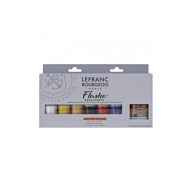 Lefranc&Bourgeois flashe zestaw farb akrylowych 6x20ml - sklep plastyc