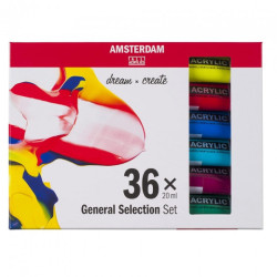 Talens AMSTERDAM general selection acrylic paints set 36x20ml