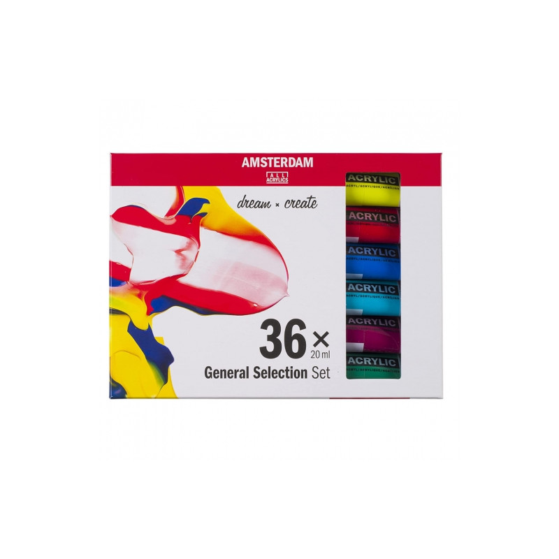 Talens AMSTERDAM general selection acrylic paints set 36x20ml