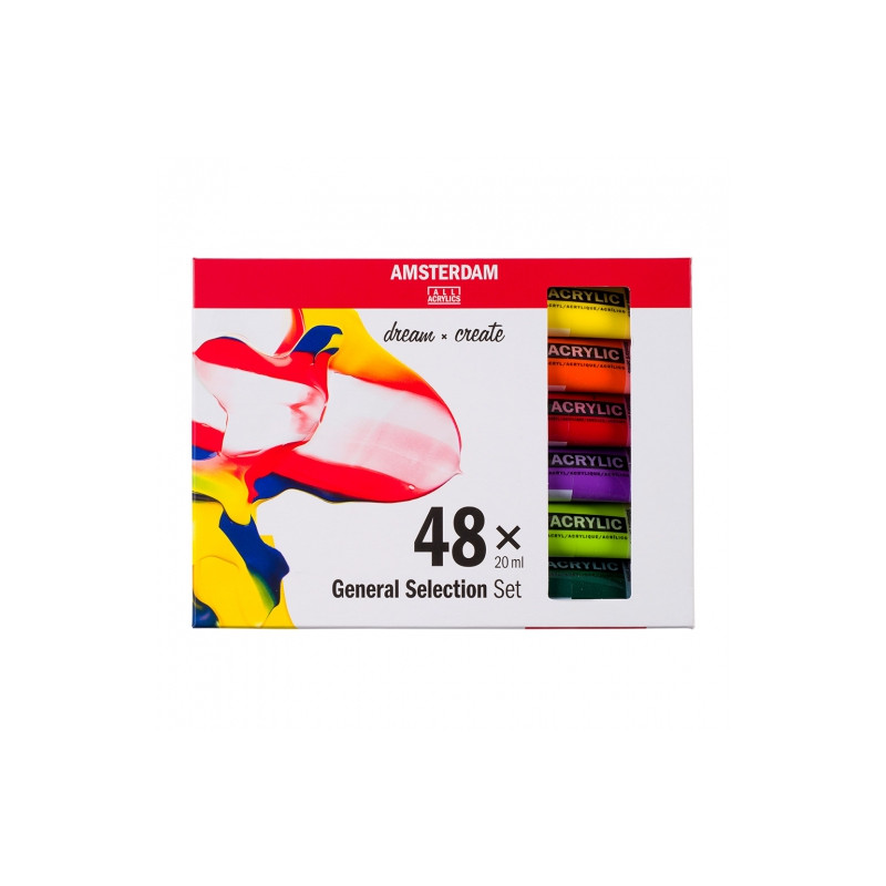 Talens AMSTERDAM general selection acrylic paints set 48x20ml
