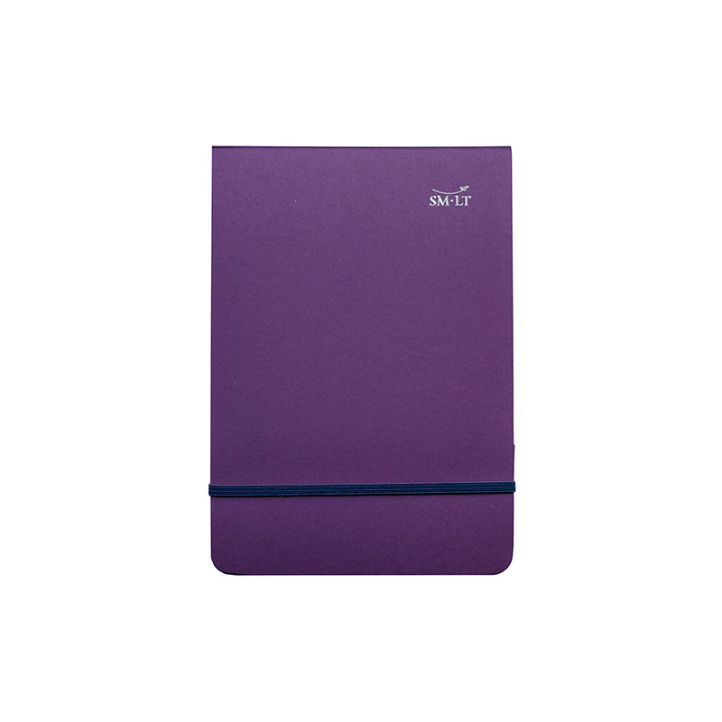 SM-LT block with purple cover and elastic band 14.8x21cm 80g 70 sheets