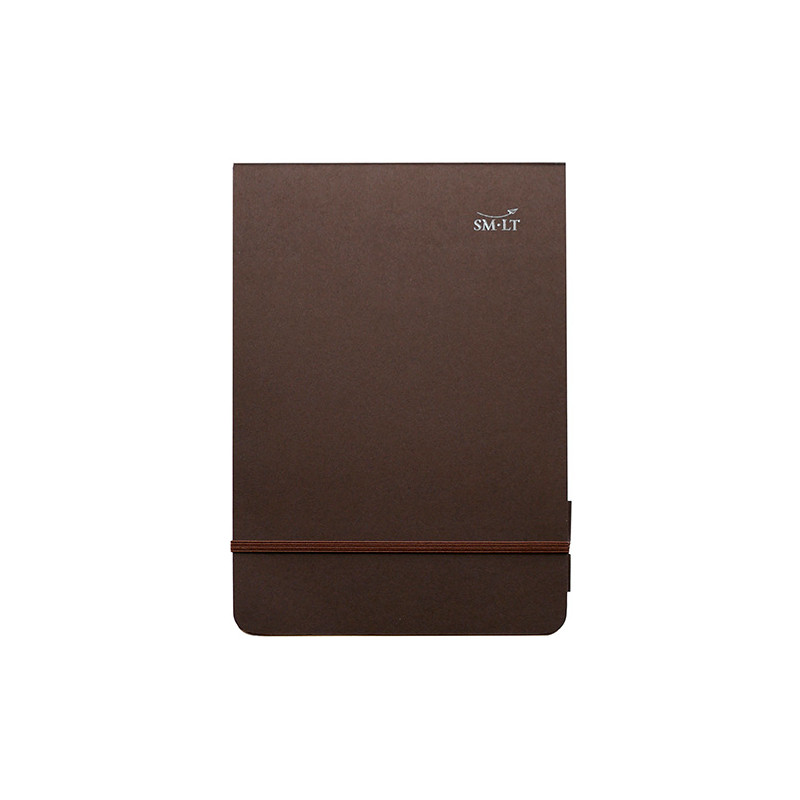 SM-LT block with brown cover and elastic band 14.8x21cm 80g 70 sheets