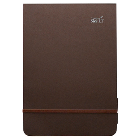 Blok SM-LT z brązową okładką i gumką 14,8x21cm 80g 70ark - sklep plast