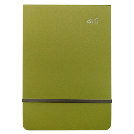 SM-LT block with olive cover and elastic band 14.8x21cm 80g 70 sheets