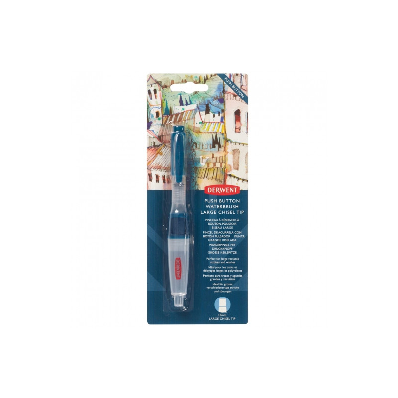 Derwent waterbrush push button large chisel 10mm pusty - sklep plastyc