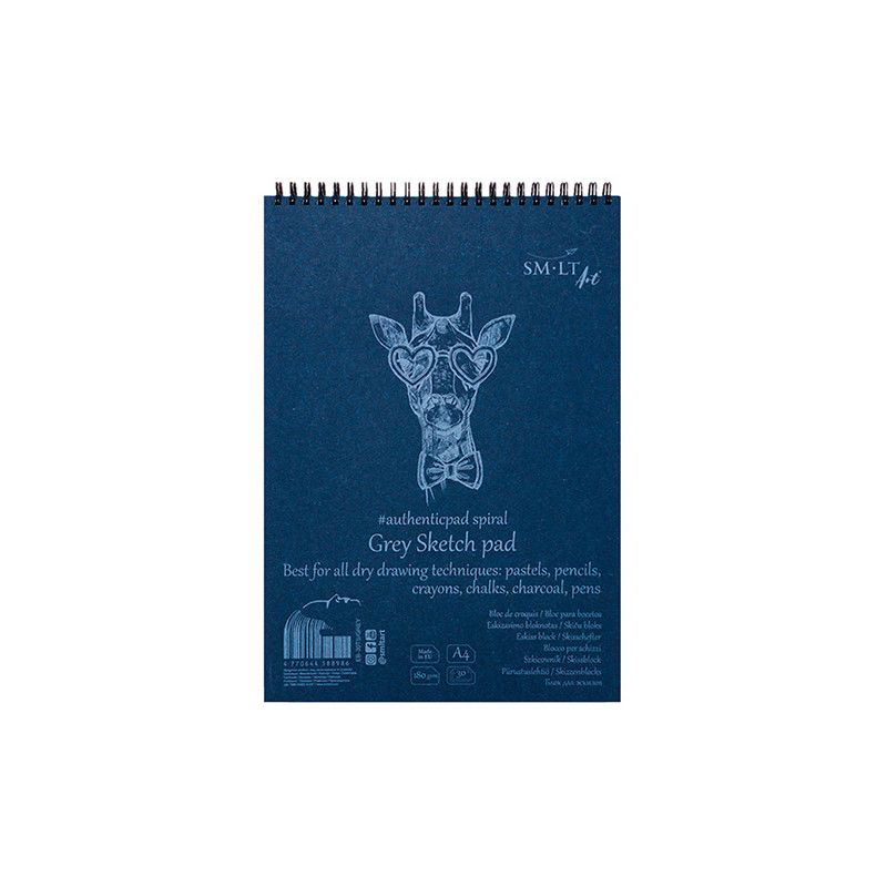 Block SM-LT giraffe drawing gray paper spiral 180g