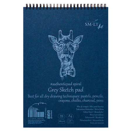 Block SM-LT giraffe drawing gray paper spiral 180g