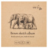 Block SM-LT art elephants brown sketch 135g 32 sheets