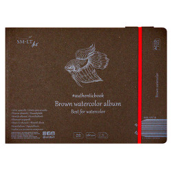 Block SM-LT watercolor fish sewn with an elastic band 17,6X24,5cm 280g