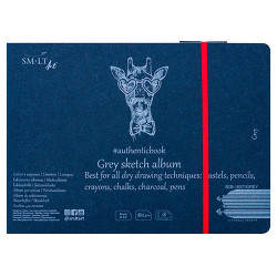 Blok SM-LT żyrafa rysunkowy szyty z gumką 17,6X24,5cm 180g 18ark - skl