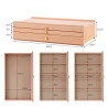 Wooden drawer for accessories 3 drawers