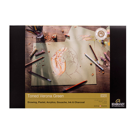Blok Rembrandt toned verona green 180g 50ark