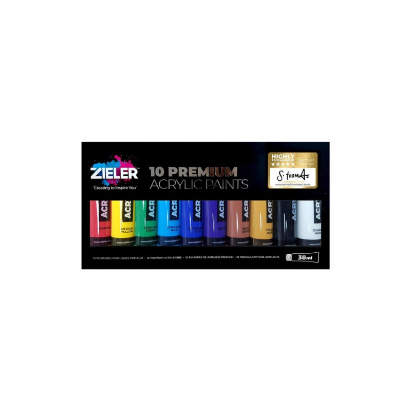Zieler premium acrylic set of acrylic paints 10x38ml