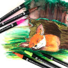 Zieler duo tip brush & fineliner set of 24 markers