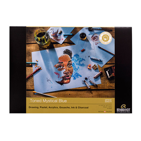 Block Rembrandt toned mistical blue 180g 50ark