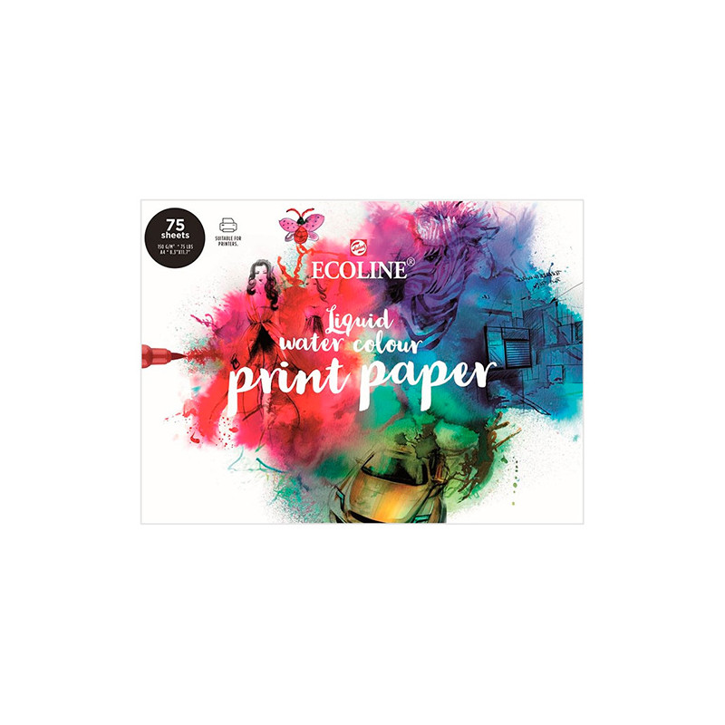 Block Talens ecoline print paper A4 150g 75ark