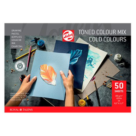 Block Talens toned colour mix cold 180g 50ark
