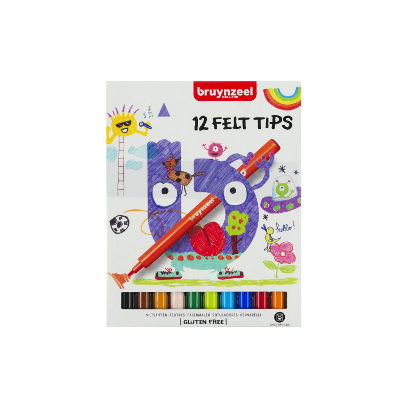 Bruynzeel set of 12 felt-tip pens in a case