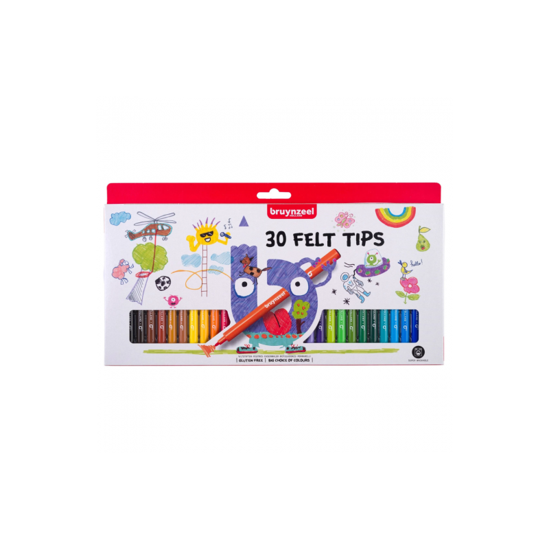 Bruynzeel set of 30 felt-tip pens in a case