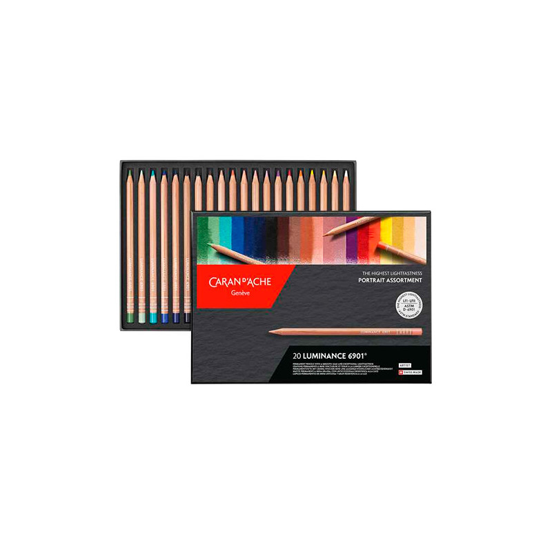 Caran d'ache luminance 6901 zestaw 20 portretowych kredek - sklep plas
