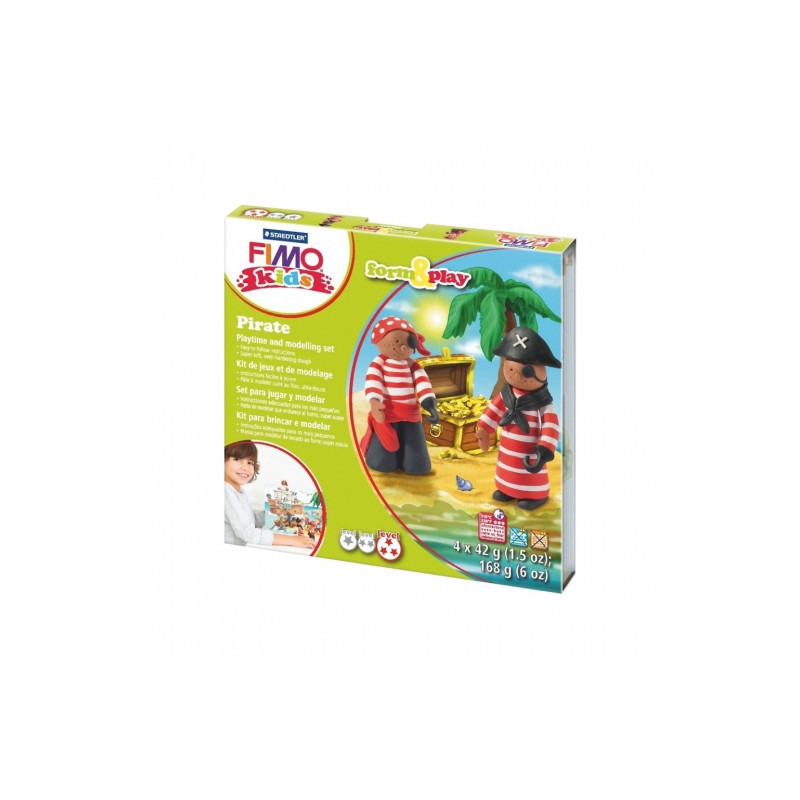 Fimo kids pirate form & play set modelin 4x42g