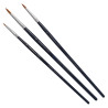 L&B set of 3 synthetic round brushes with short handle