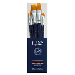 L&B set of 6 different synthetic brushes with short handle