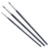 L&B set of 3 round natural short handle brushes 2,6,10