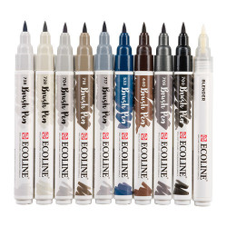 Talens ecoline grays set of 10 pens