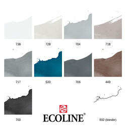Talens ecoline greys zestaw 10 pisaków - sklep plastyczny - szał dla p