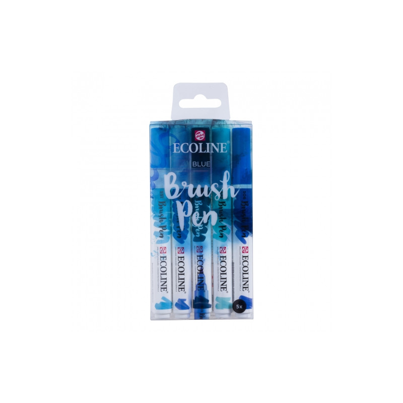 Talens ecoline blue set of 5 pens