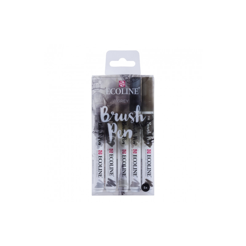 Talens ecoline gray set of 5 pens
