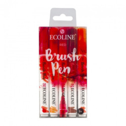 Talens ecoline red set of 5 pens