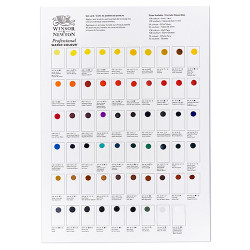 Winson & Newton professional watercolor color palette template