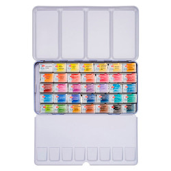 White Nights watercolor paints 35 colors metal pack