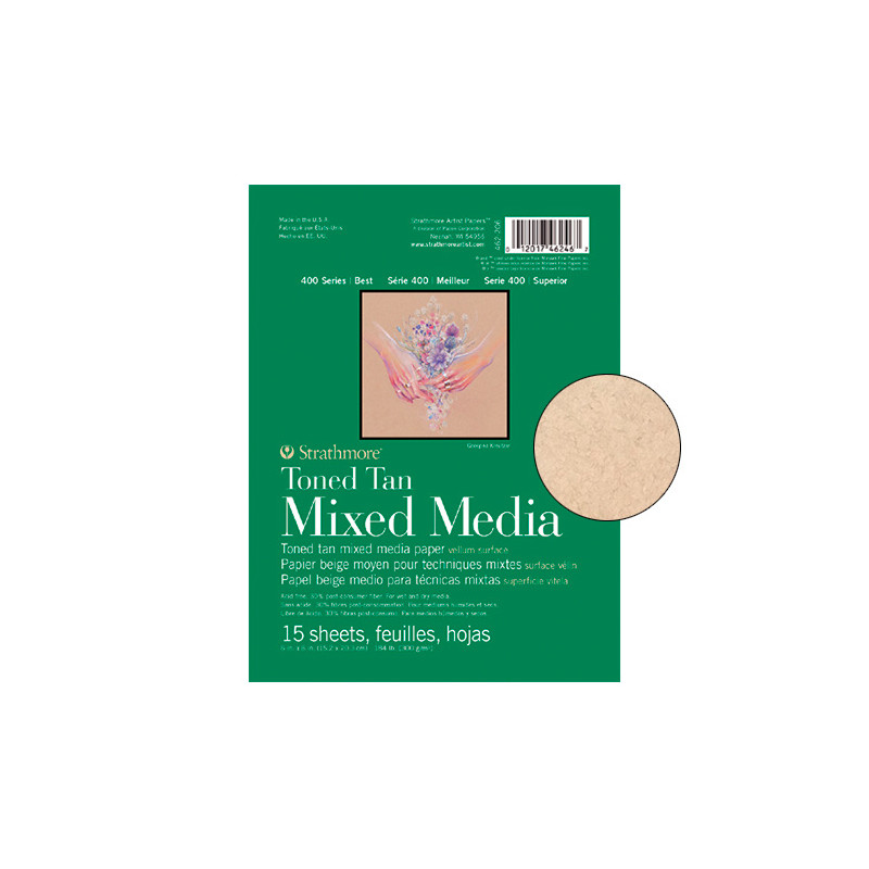 Blok Strathmore s.400 toned tan mix media 300g 15ark - sklep plastyczn