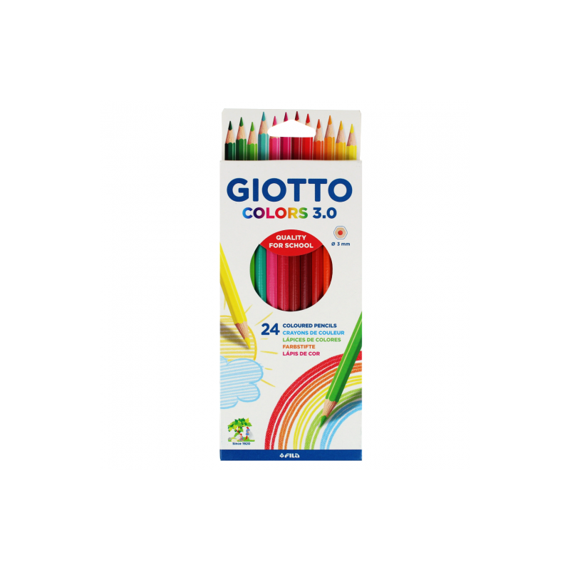 Giotto colors 3.0 zestaw 24 kredek szkolnych - sklep plastyczny - szał