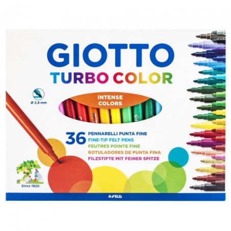 Giotto turbo color zestaw 36 pisaków - sklep plastyczny - szał dla pla