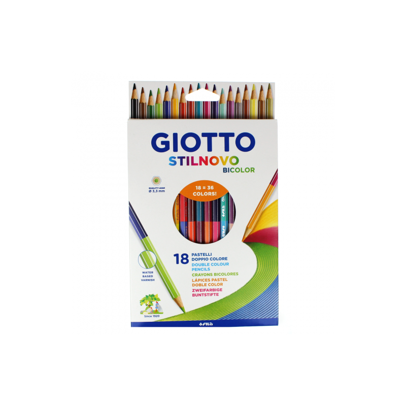 Giotto stilnovo bicolor zestaw 18dwustronnych kredek rysunkowych - skl