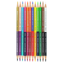 Giotto stilnovo bicolor set of 12 double-sided pastels in crayons