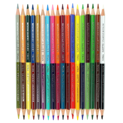 Giotto stilnovo bicolor set of 18 double-sided pastels in crayon