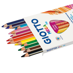 Giotto mega tri extra large zestaw 12 kredek trójkątnych - sklep plast