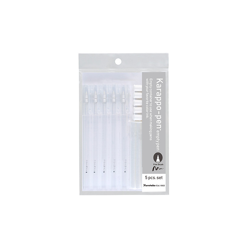 Kuretake karappo pen fine brush refill marker 5 pieces