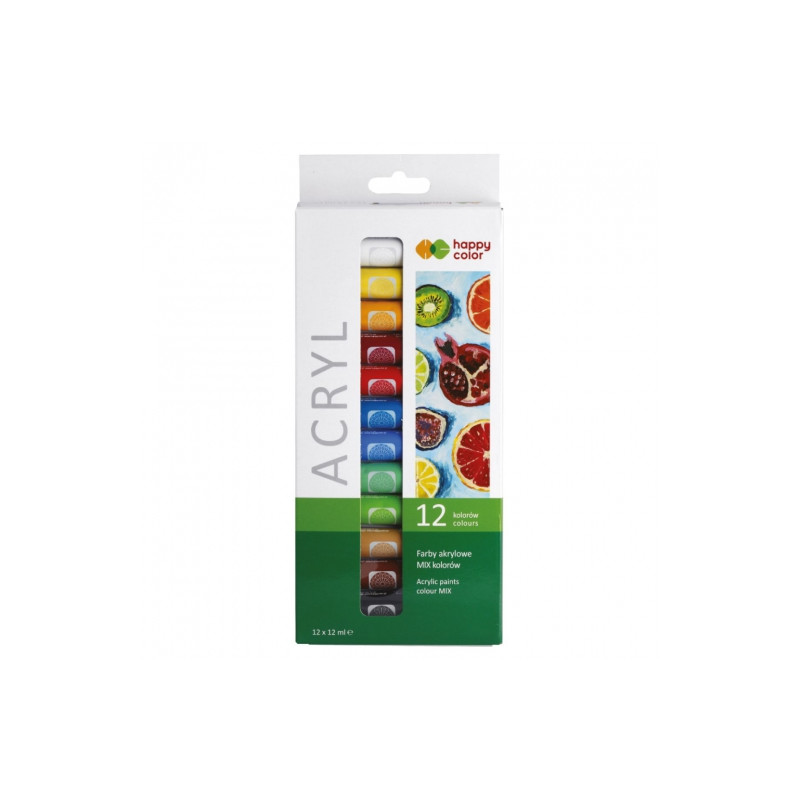 Happy Color set of acrylic paints 12x12ml